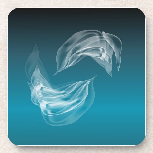 Abstract Dolphins at Play Coaster (Front)