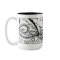 Abstract Doodle Mug in Black and White