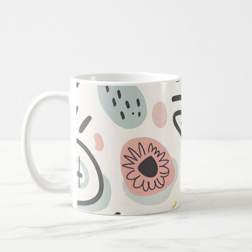 Abstract Doodles Graffiti Pastel Colorful Coffee Mug