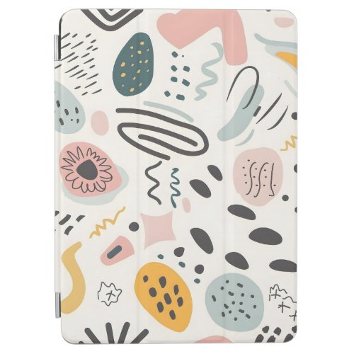 Abstract Doodles Graffiti Pastel Colorful iPad Air Cover