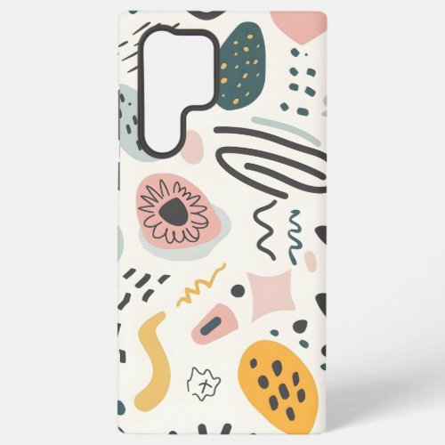 Abstract Doodles Graffiti Pastel Colorful Samsung Galaxy S22 Ultra Case