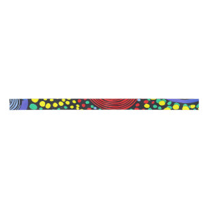Abstract dot art 3 satin ribbon