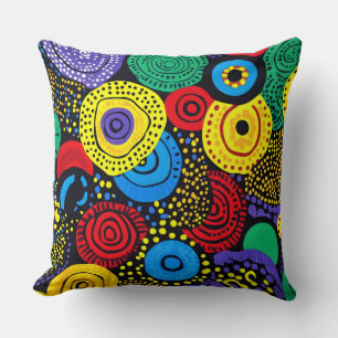 Abstract dot art 4 throw pillow
