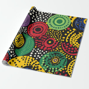 Abstract dot art 8 wrapping paper