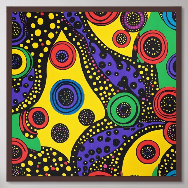 Abstract dot art 9 framed art (Framed Front)