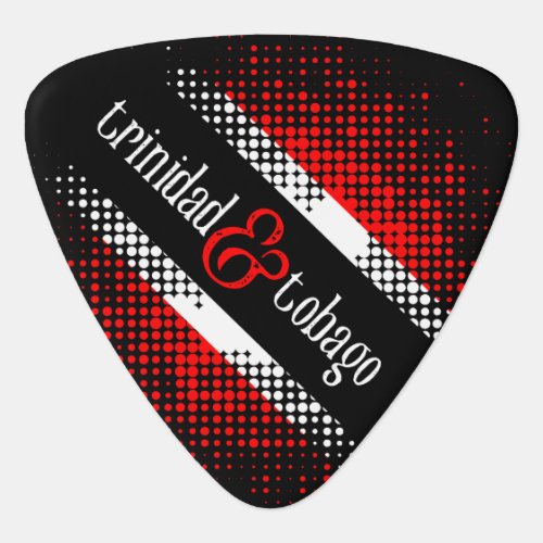 Abstract Dot Pattern Trinidad and Tobago Flag Guitar Pick