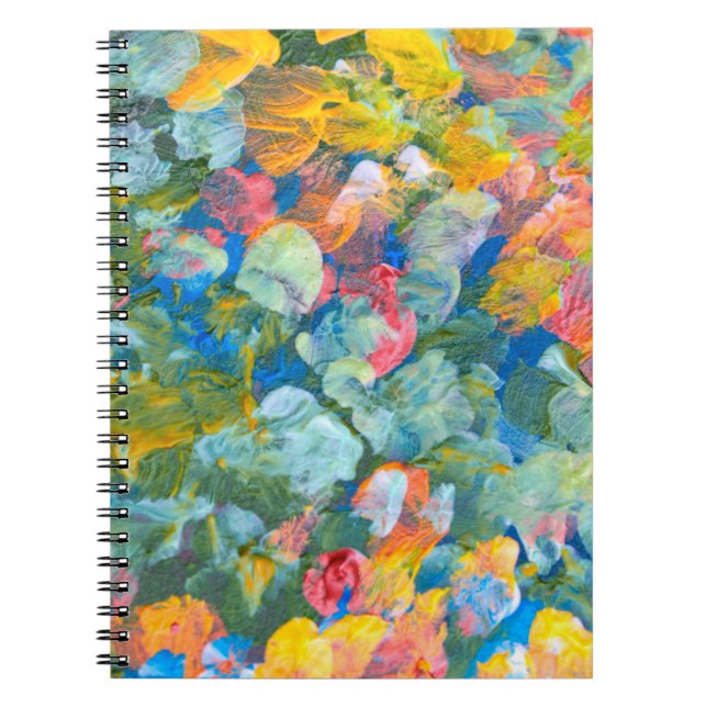 Abstract dot smear brush stroke acrylic and waterc notebook (Front)