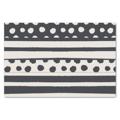 Abstract Dots And Stripes Tissue Paper