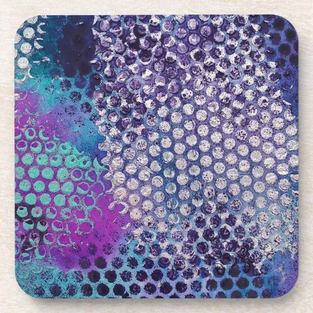 Abstract Dots Beverage Coaster (Front)