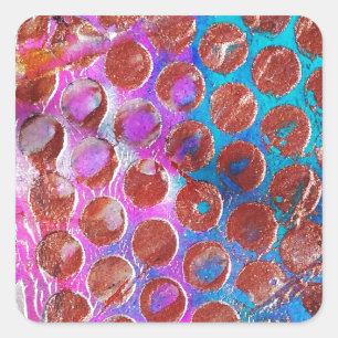 Abstract Dots Square Sticker