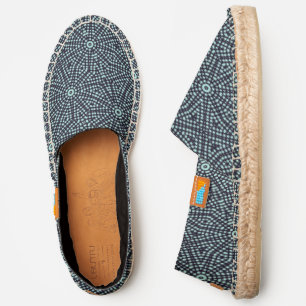 Abstract Dotted Pattern Cool Blue Graphic Modern Espadrilles