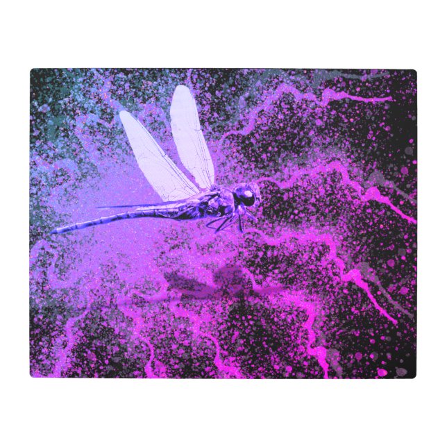 abstract dragon fly metal print (Front)