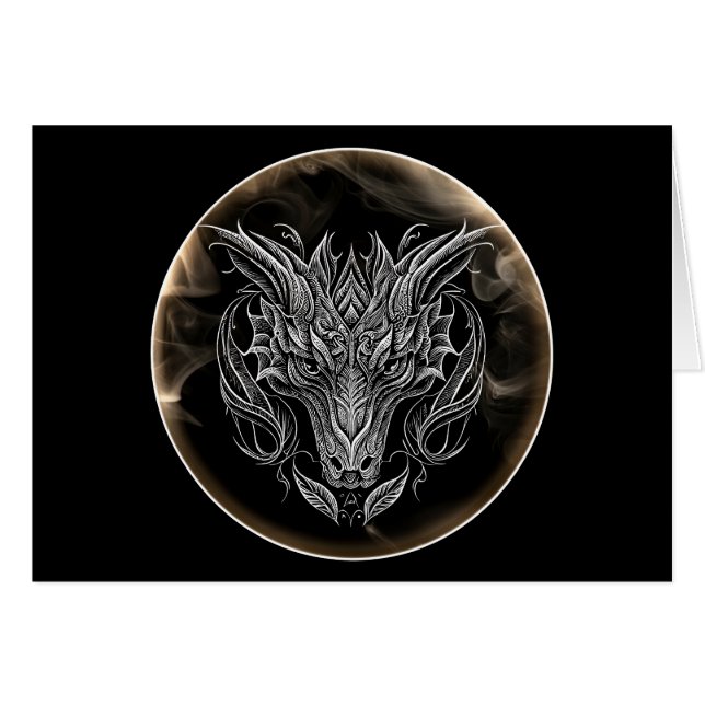  Abstract Dragon Head in Aesthetic  Cards (Front Horizontal)