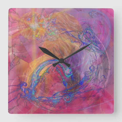 Abstract Dragon _ Wall Clock