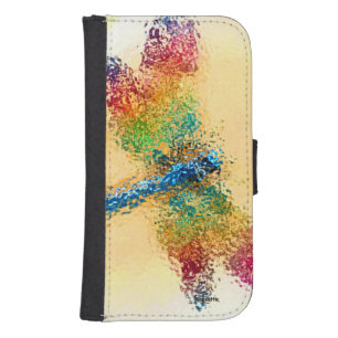 Abstract Dragonfly Wallet Phone Case For Samsung Galaxy S4