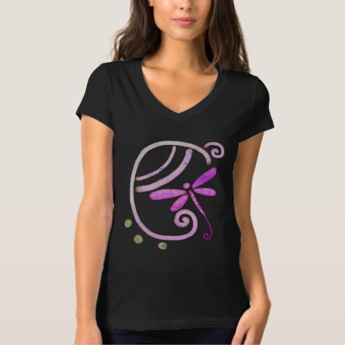 Abstract Dragonfly Wearable Art T_Shirt