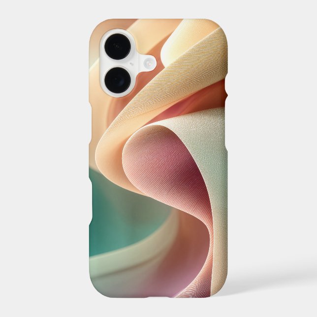 Abstract Drapery with Pastel Gradient Flow iPhone Case (Back)