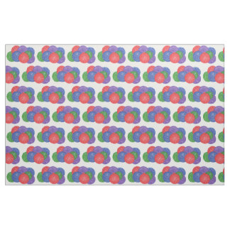 Abstract Drawing Colorful Christmas Balls Fabric