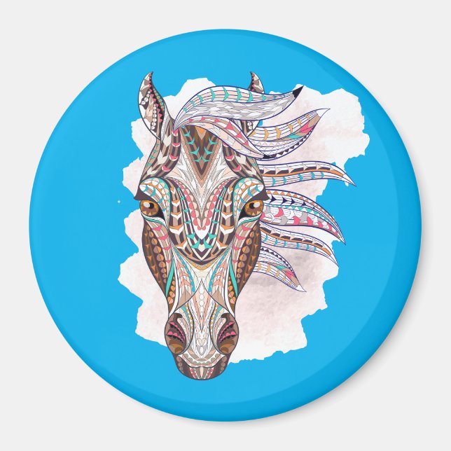Abstract drawing of a horse magnet (Front)