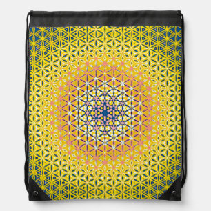 Abstract Drawstring Backpack