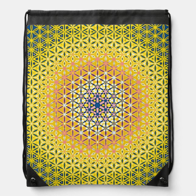 Abstract Drawstring Backpack (Front)