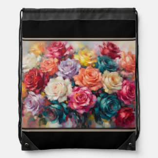 Abstract Drawstring Bag