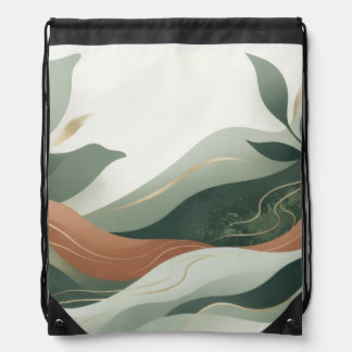 Abstract Drawstring Bag