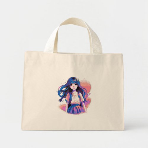 Abstract dream girl  mini tote bag