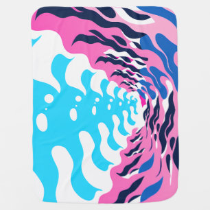 Abstract Dream Wave – Vibrant Surreal Flow Baby Blanket