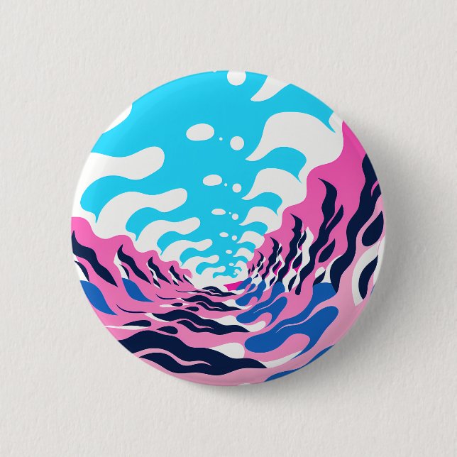 Abstract Dream Wave – Vibrant Surreal Flow Button (Front)