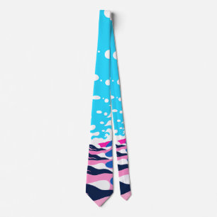 Abstract Dream Wave – Vibrant Surreal Flow Neck Tie