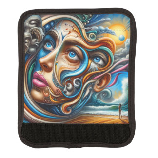 Abstract Dreamscape Ocean Serenity & Cosmic Wonder Luggage Handle Wrap