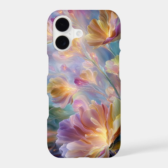 Abstract dreamy floral garden  iPhone case (Back)
