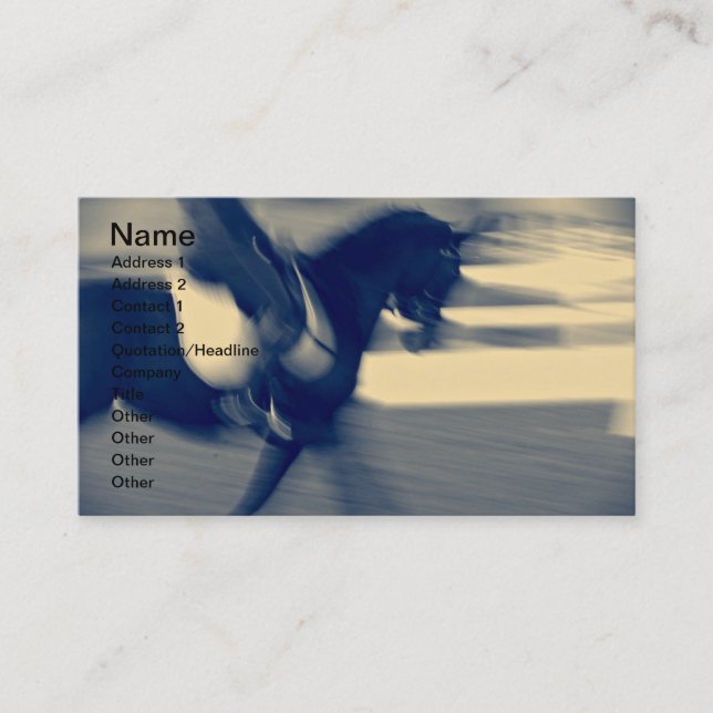 Abstract Dressage Business Card (Front)