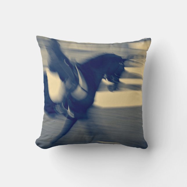 Abstract Dressage Throw Pillow (Front)