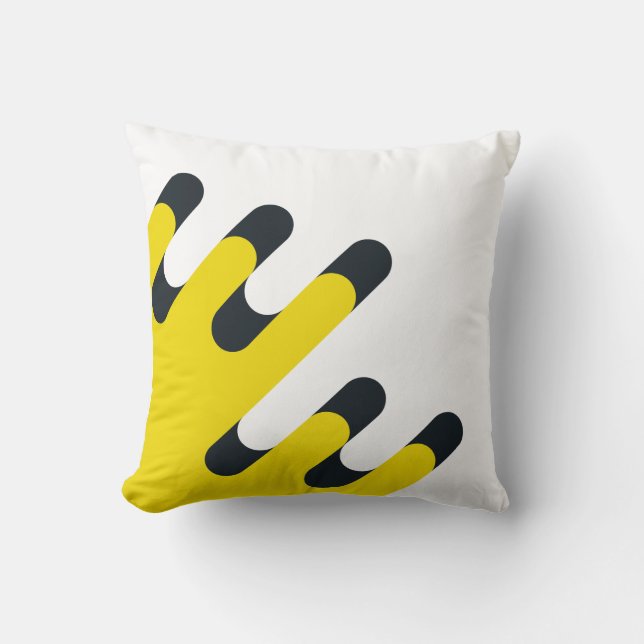 Abstract Drip Throw Pillow (Front)