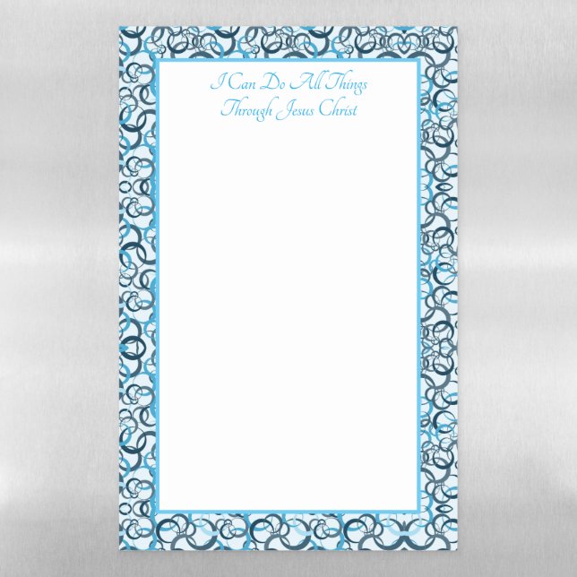 Abstract Dry Erase Sheet I Can Do All Things... (Vertical)