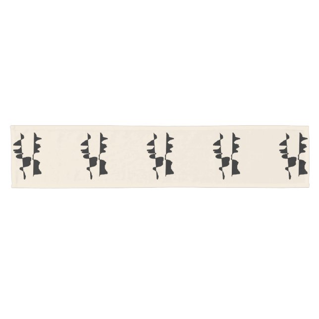 Abstract Dual Face Chic Short Table Runner (Horizontal)