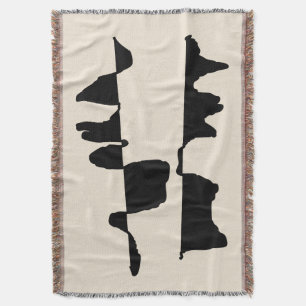 Abstract Dual Face Woven Throw Blanket