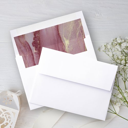 Abstract Dusty Pink Wedding Envelope Liner
