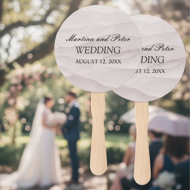 Abstract dusty rose marble wedding  hand fan (Creator Uploaded)
