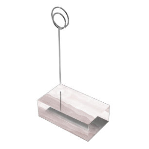 Abstract dusty rose marble wedding place card holder