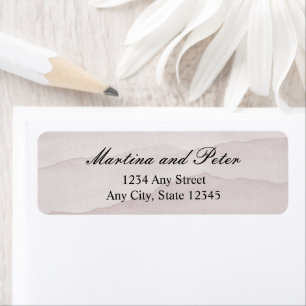 Abstract dusty rose wedding return address labels 