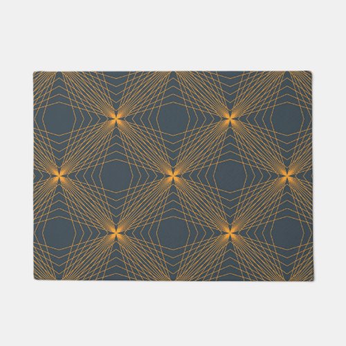 Abstract dynamic cool lines in connection concept doormat