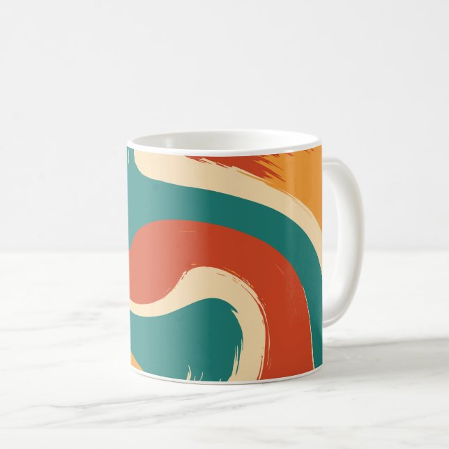 Abstract Dynamic Flow Modern Artwork Coffee Mug (Front Right)
