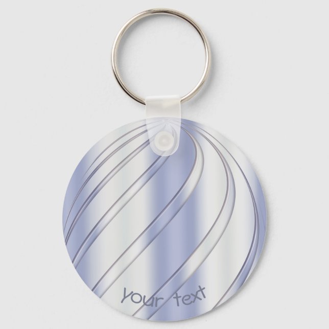 Abstract dynamic spiral texture.text. keychain (Front)