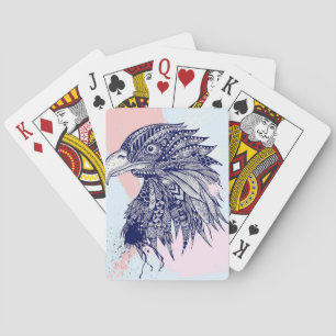 Abstract Eagle Poker Cards