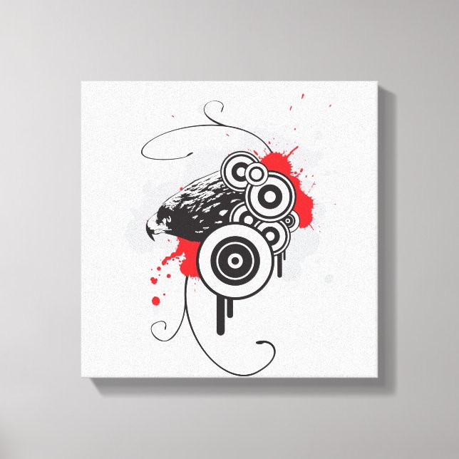 Abstract Eagle Wrapped Canvas Print (Front)