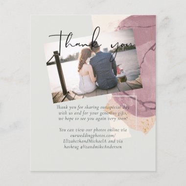 Abstract Earth Photo Thank You Card