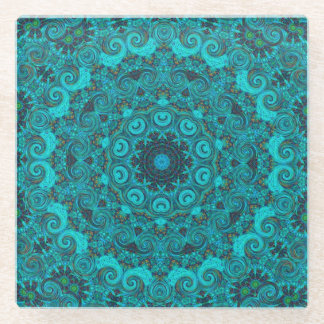abstract earth sticker glass coaster